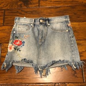 Express floral denim skirt size 0
